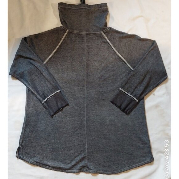 Lane Bryant Womens 22/24 Gray Faith Embellished Cowl Neck Long Sleeve Top - Picture 3 of 5